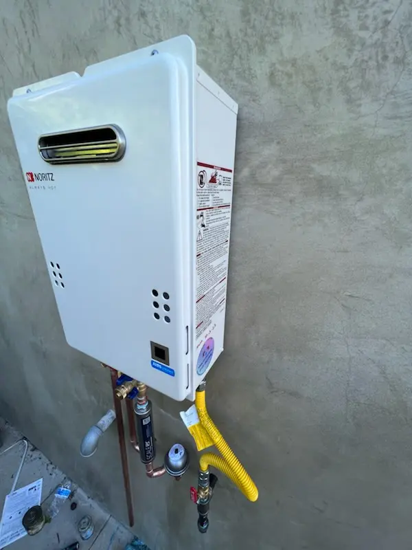 Tankless water heater installation for Finney homes